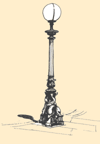 Cast iron lamp